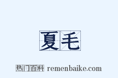 夏毛是什么意思的图片